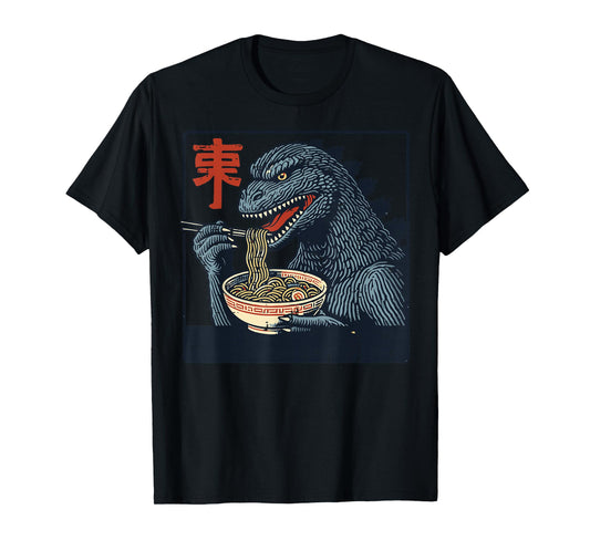 Japanese Kaiju Monster Ramen Ukiyo Art Noodle Women Men Kids T-Shirt