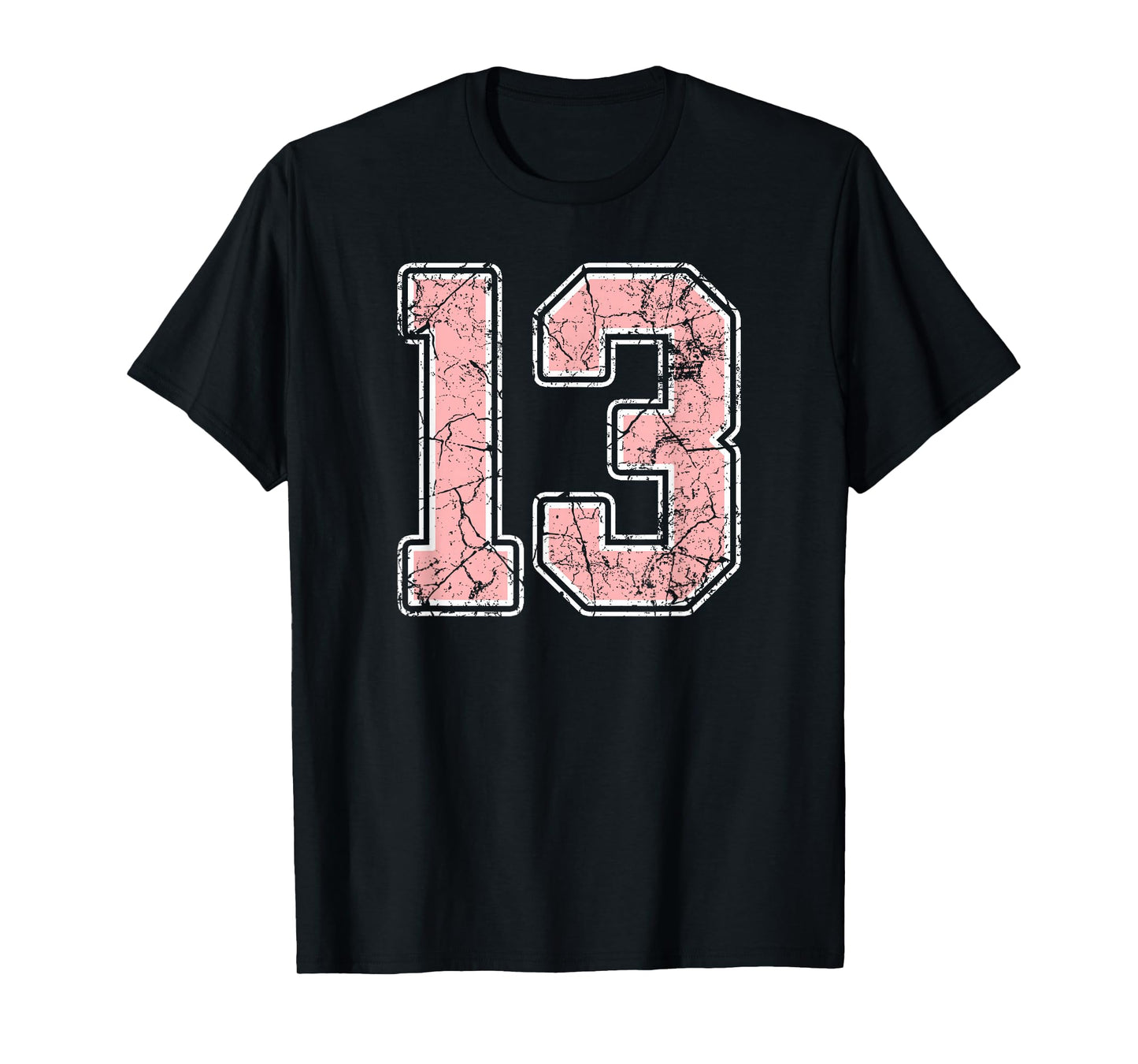 Pink and White Number 13 Jersey Player Uniform #13 Fan T-Shirt