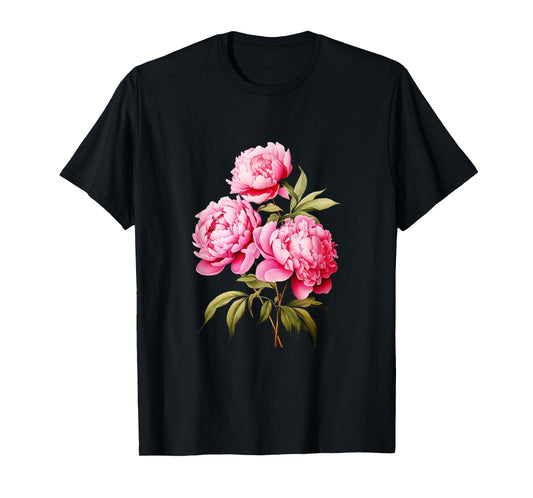 Peony Shirt Beautiful Pink Peonies Flowers T-Shirt