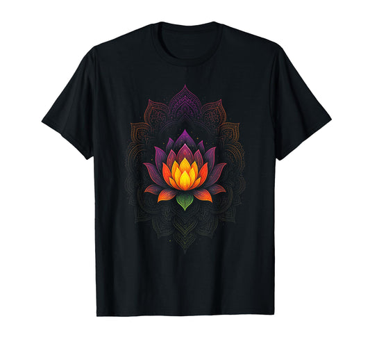 Mandala Lotus Yoga Meditation Pilates Spiritual T-Shirt