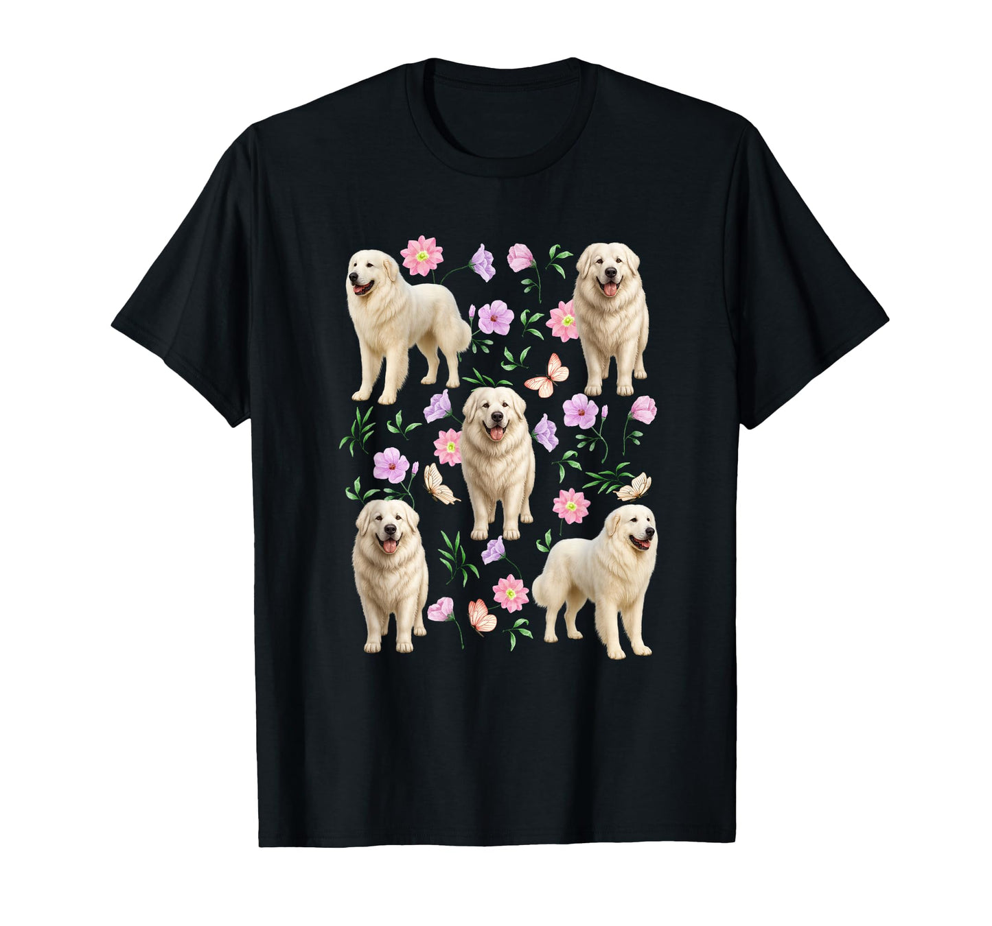 Great Pyrenees Owner Flowers Great Pyrenees Lover T-Shirt