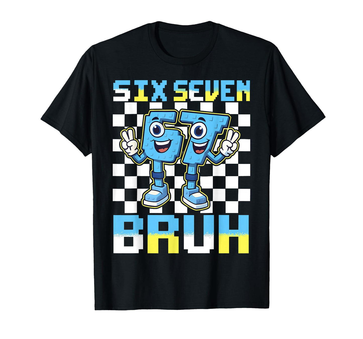 Cute Six Seven 67 Brainrot Bruh Gift for Men Boys Kids Youth T-Shirt