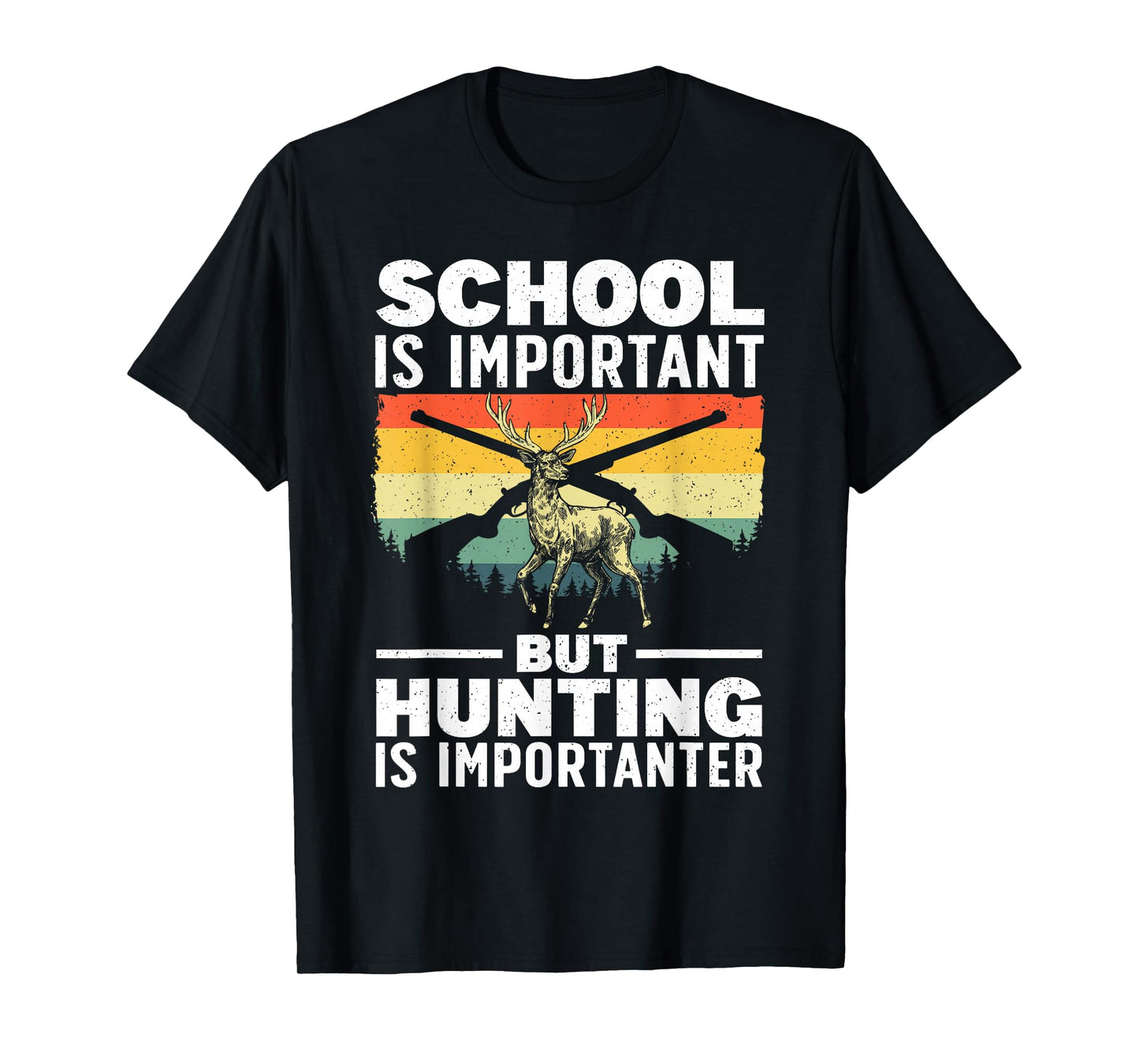 Deer Hunting Art for Kids Boys Wildlife Hunter Deer Hunting T-Shirt