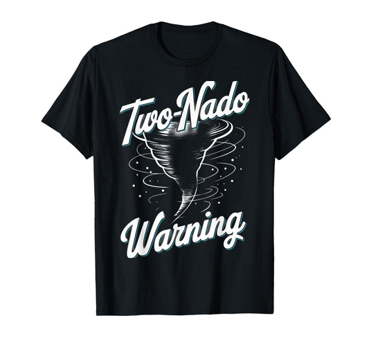 2nd Birthday Two Nado Warning Boy and Girl T-Shirt