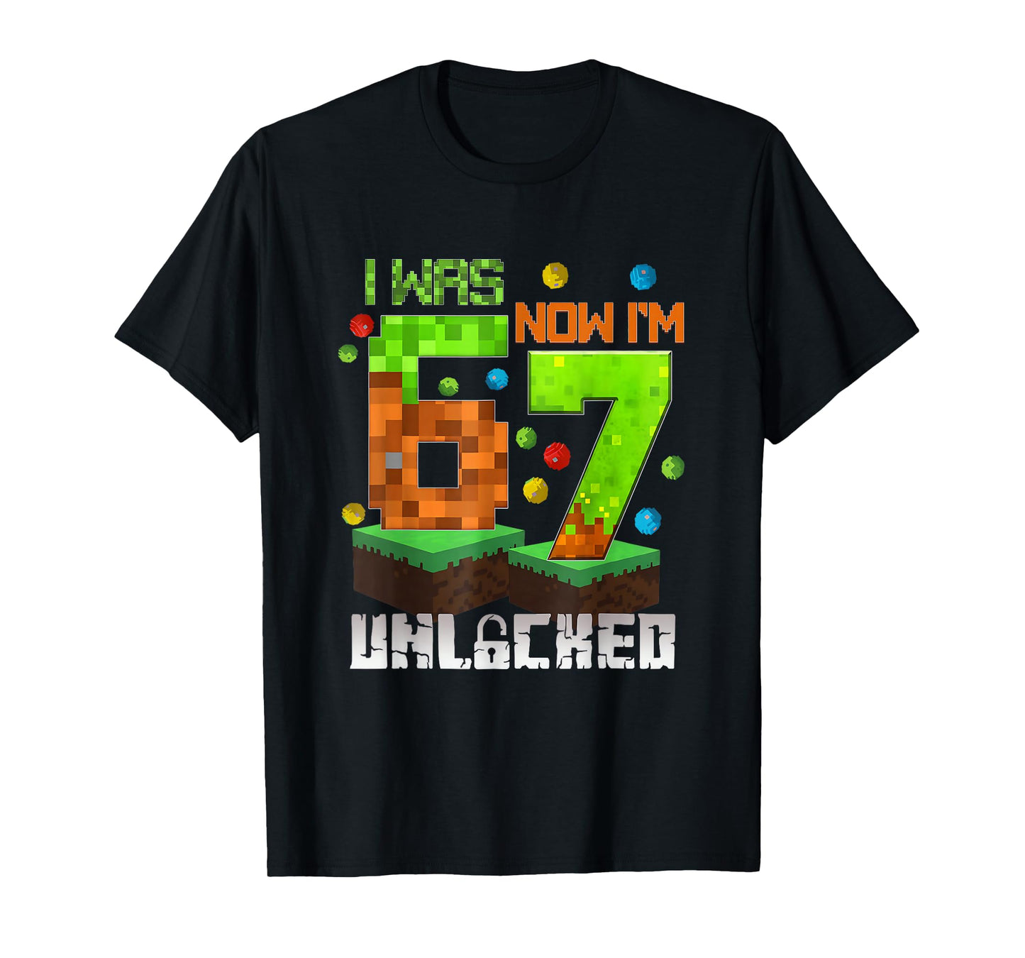 Funny Meme Six Seven 67 Bruh Video Game Gift for Boys Kids T-Shirt