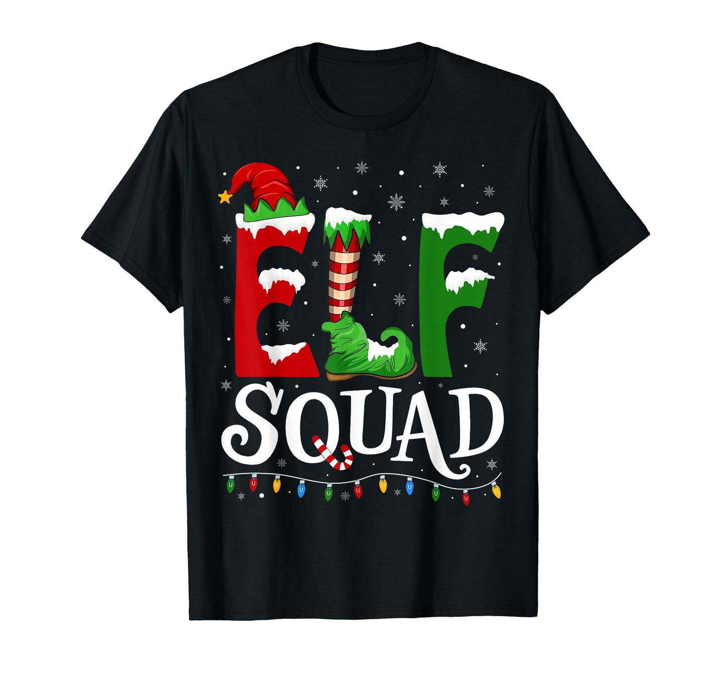 Elf Squad Funny Christmas Family Pajamas T-Shirt