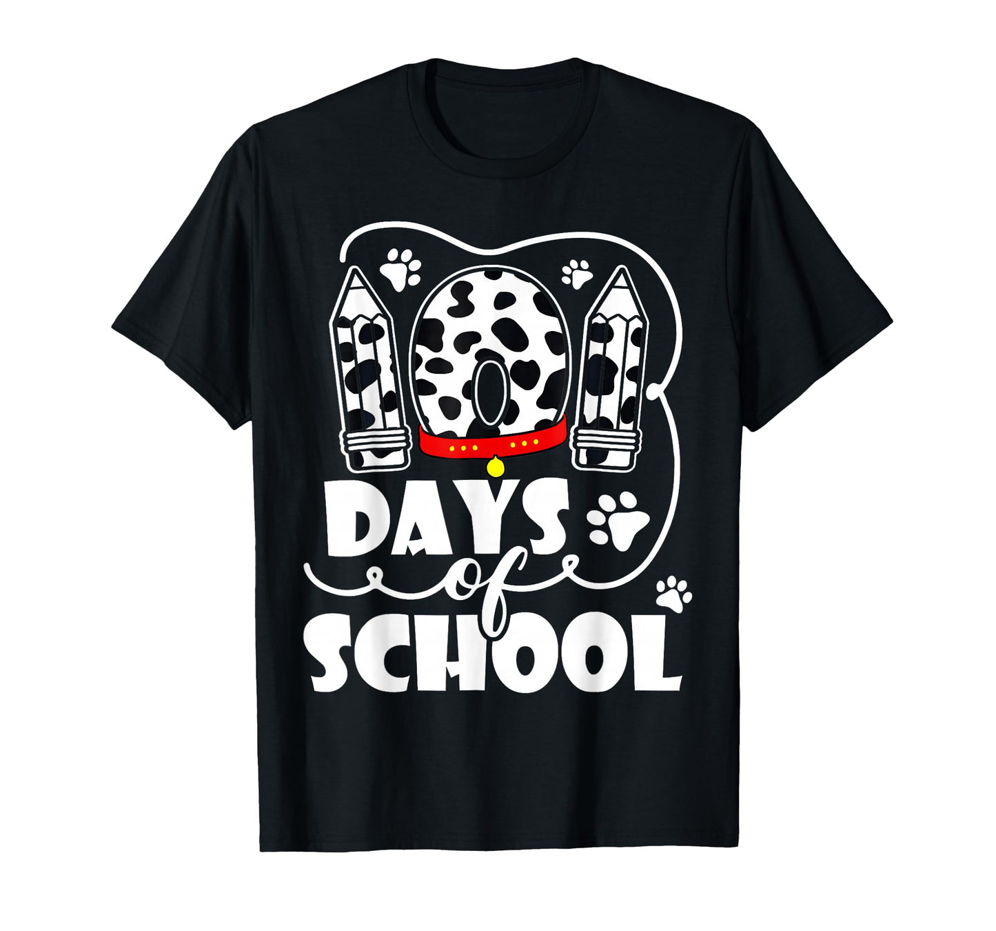 100 Days of School Dalmatian Dog Kids 100 Days Smarter T-Shirt