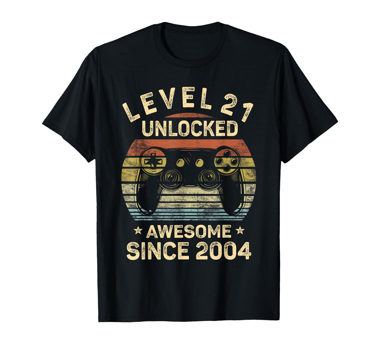 Level 21 Unlocked 21st Birthday 21 Year Old Gifts Gamer Bday T-Shirt