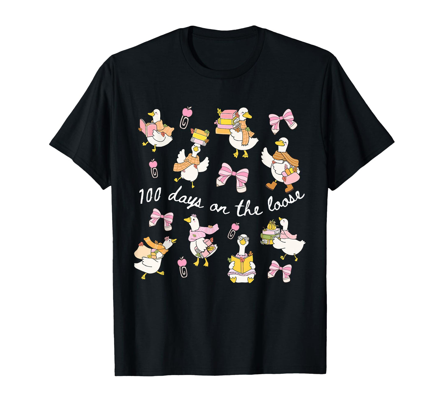 100 Days On The Loose Goose 100th Day School Back to School T-Shirt