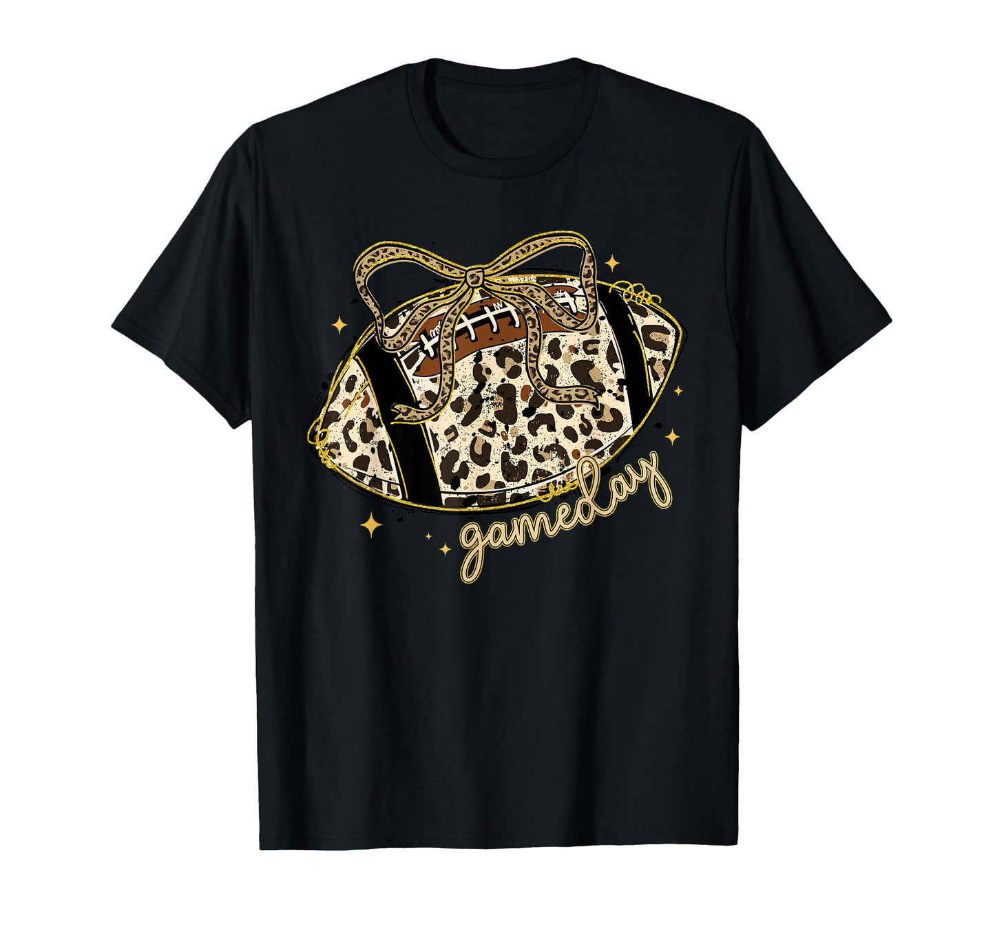 Camo Football Game Day Preppy Coquette Football Mom Women T-Shirt