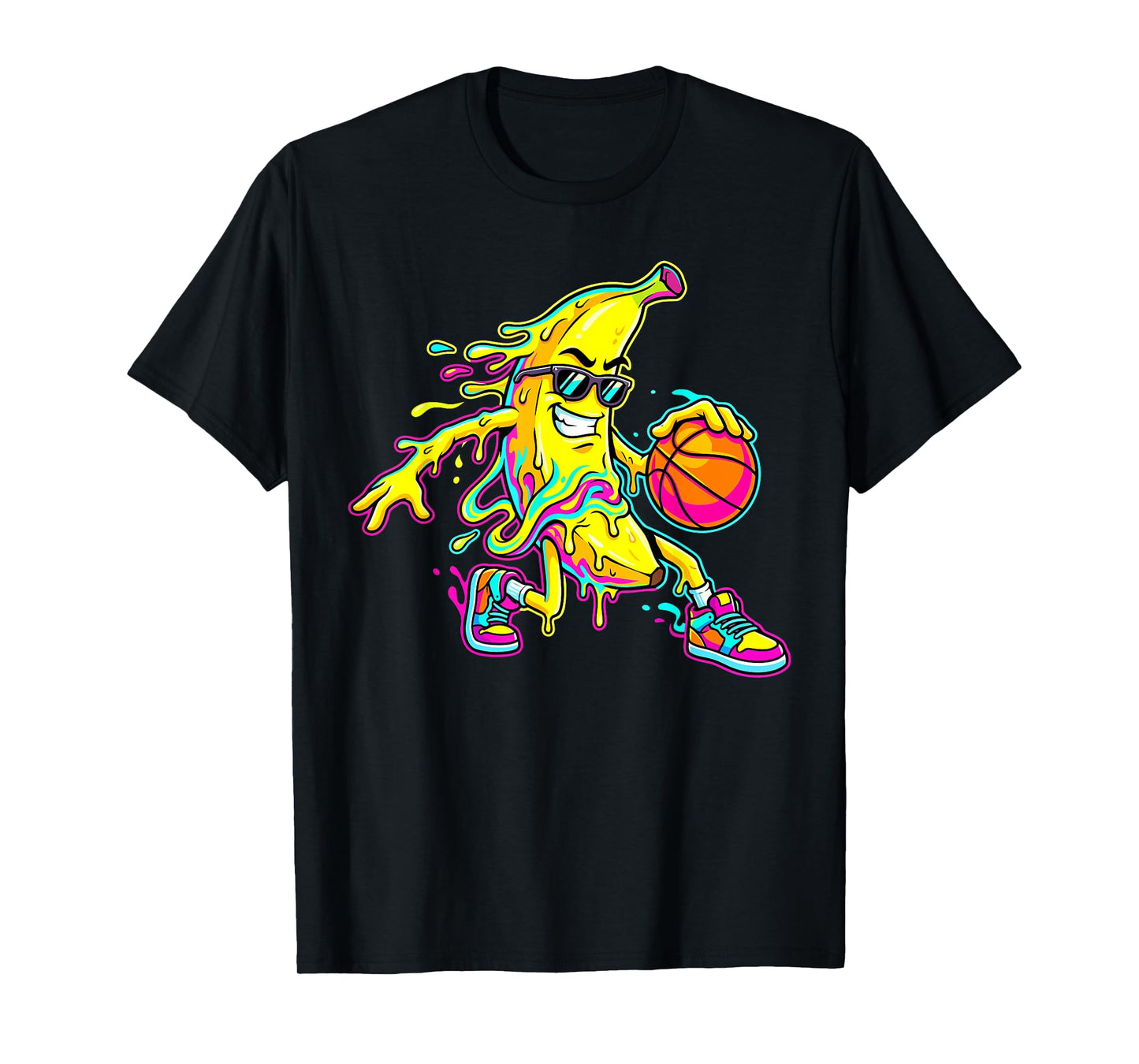 Funny Banana Basketball Drip Sport Youth Boys Girls Kids T-Shirt