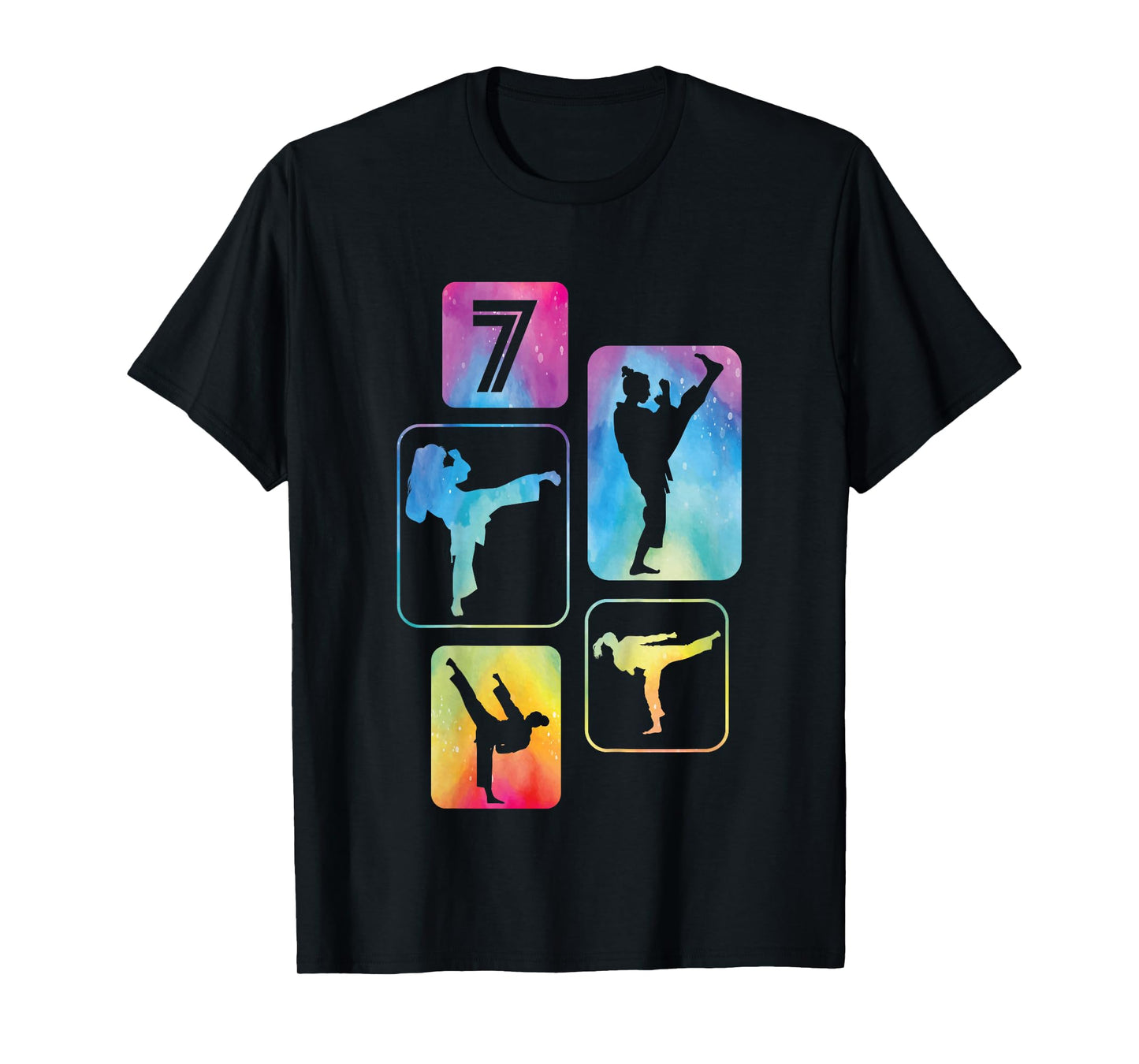 7th Birthday Karate Taekwondo 7 Years Old Boy Martial Arts T-Shirt