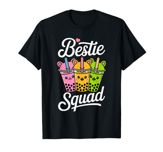 Bestie Squad Kawaii Bubble Tea Besties BFF Best Friends T-Shirt