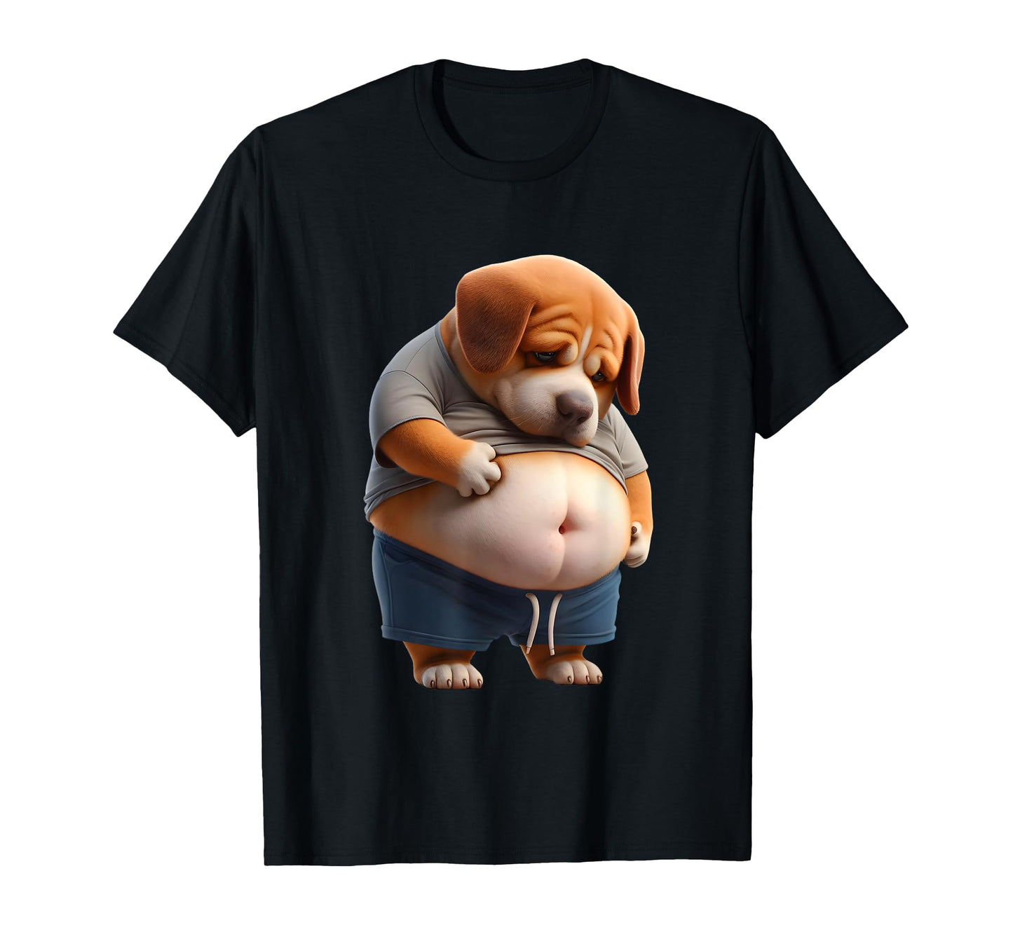 Funny Fat Dog Chubby Chonk Dog Design Canine Dog Lovers T-Shirt