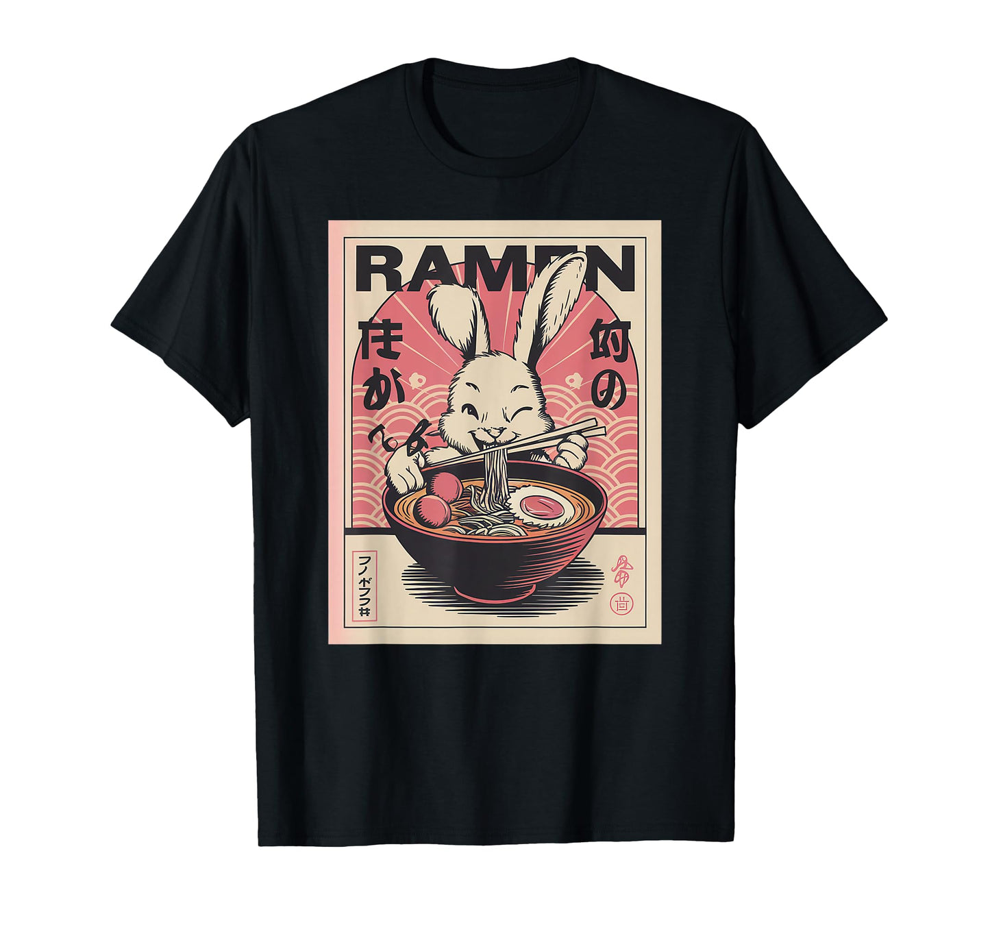 Anime Rabbit Manga Kawaii Otaku Neko Japanese Ramen Rabbit T-Shirt