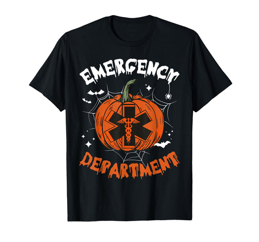 Cute Emergency Department Spooky Season Pumpkin Halloween T-Shirt