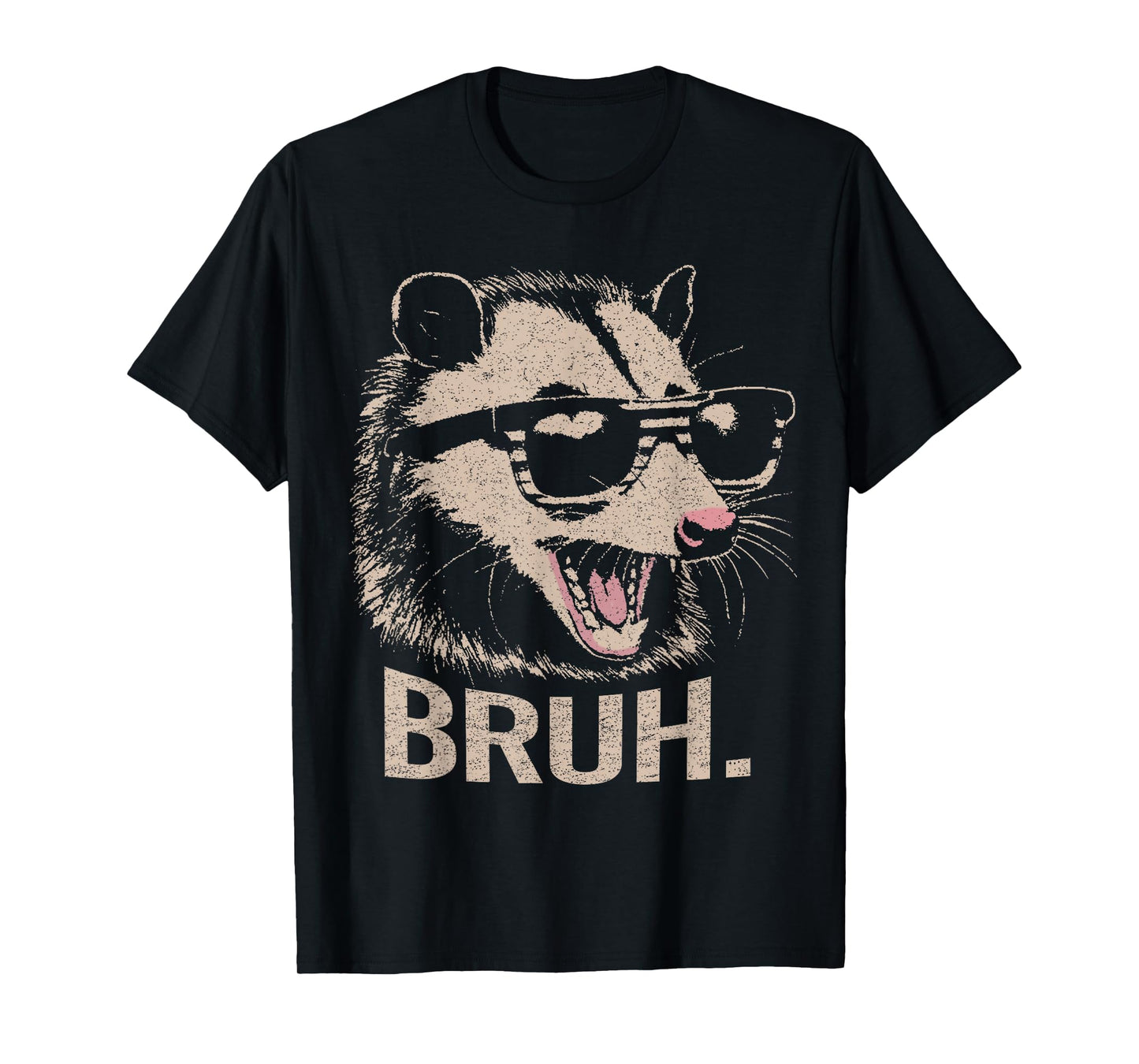 Bruh Opossum Funny Sunglasses Possum Lover Teens Slang Meme T-Shirt