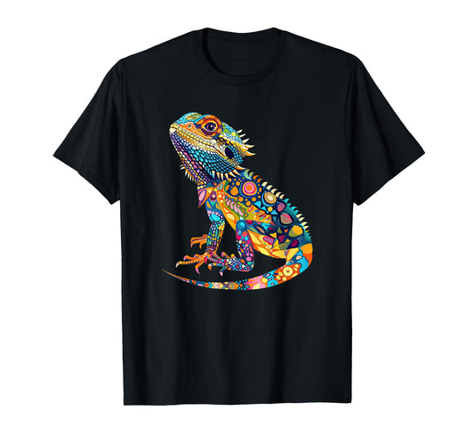 Bearded Dragon Colorful Design for Exotic Pet Enthusiasts T-Shirt