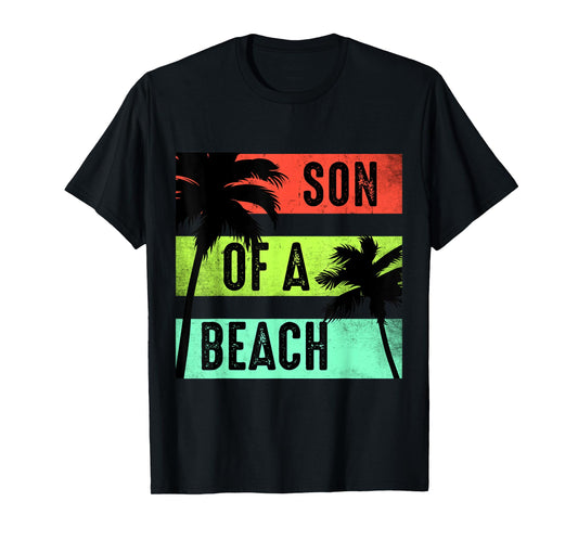 Vintage Son of a Beach Funny Vacation Tshirt for Travellers T-Shirt
