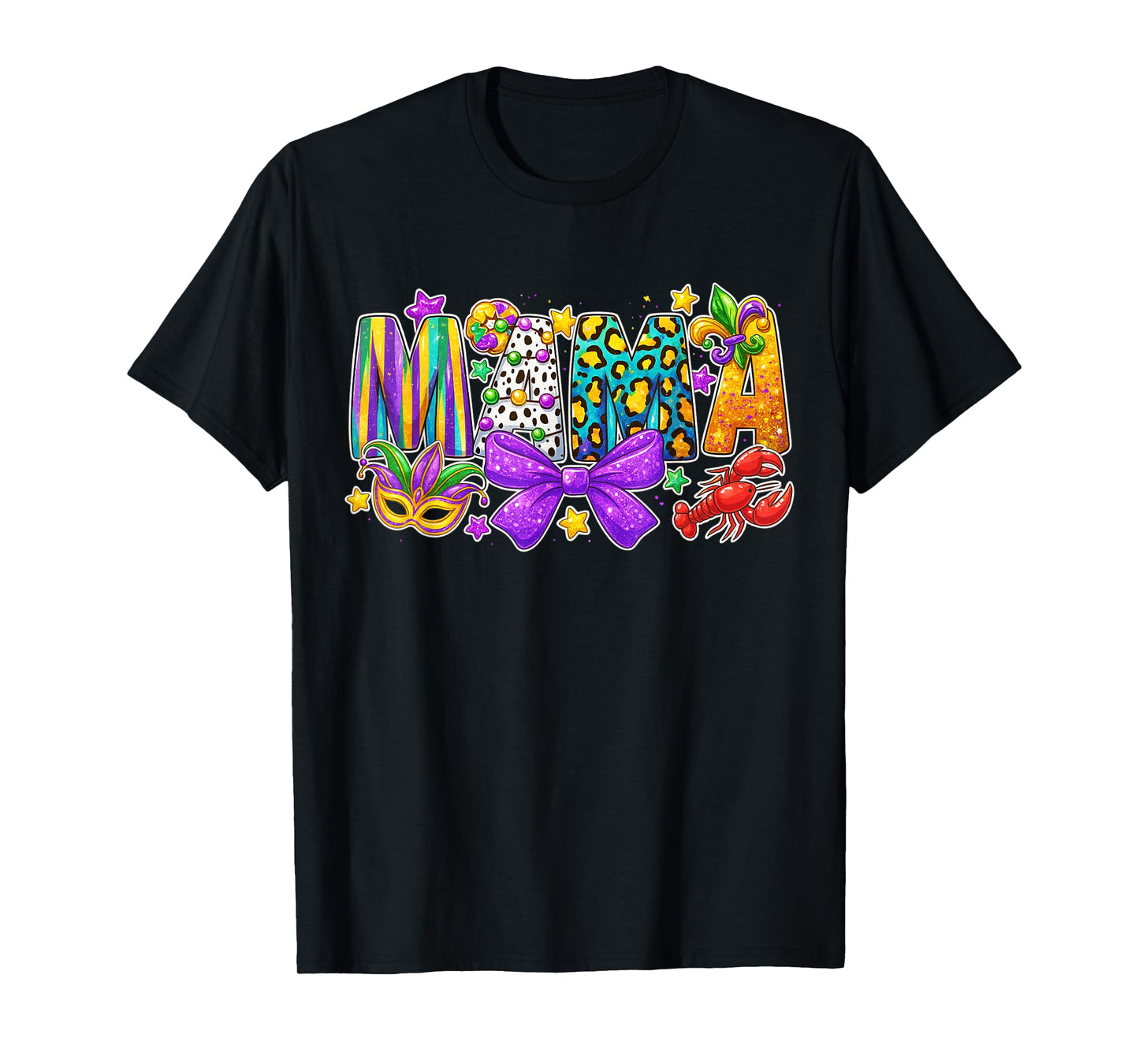 Mardi Gras Mama Coquette Bow Fat Tuesday Louisiana T-Shirt