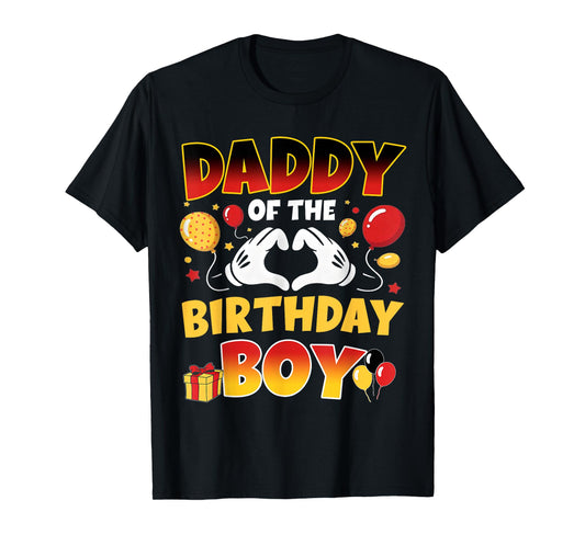 Daddy of The Birthday Boy Shirt Matching Dad Son Family Bday T-Shirt