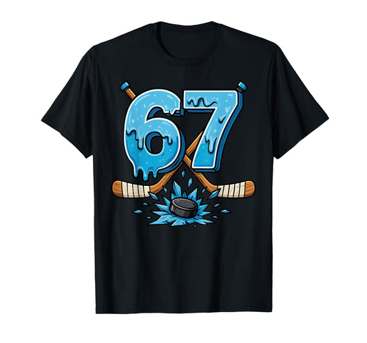 67 Hockey Drip Funny Six Seven Youth Hockey Meme for Boys T-Shirt