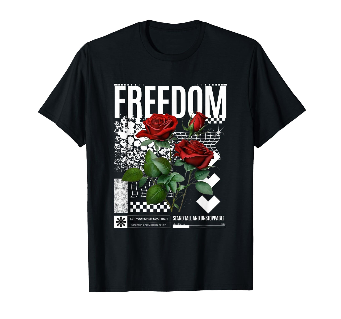 Streetwear Graphic Dark Floral Urban Aesthetic, Mens Fashion T-Shirt