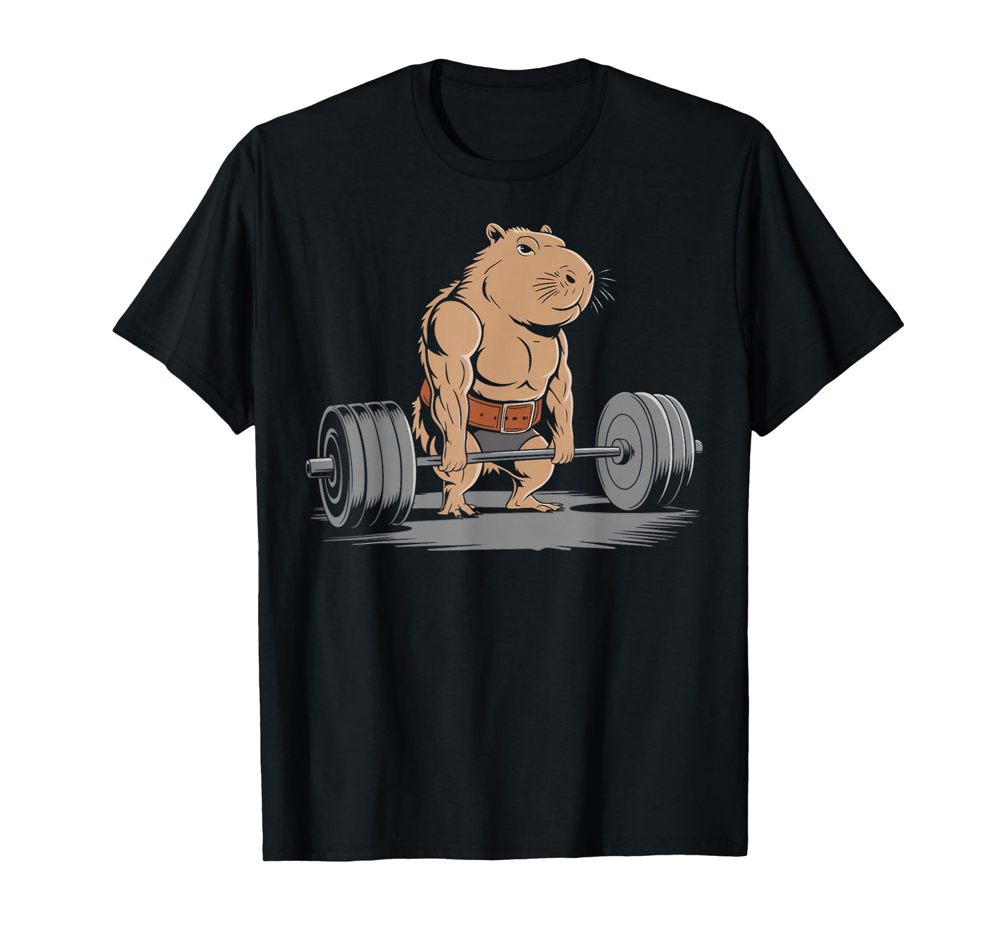 Gym Capybara Weightlifting Rodent Animals Kawaii Capybara T-Shirt