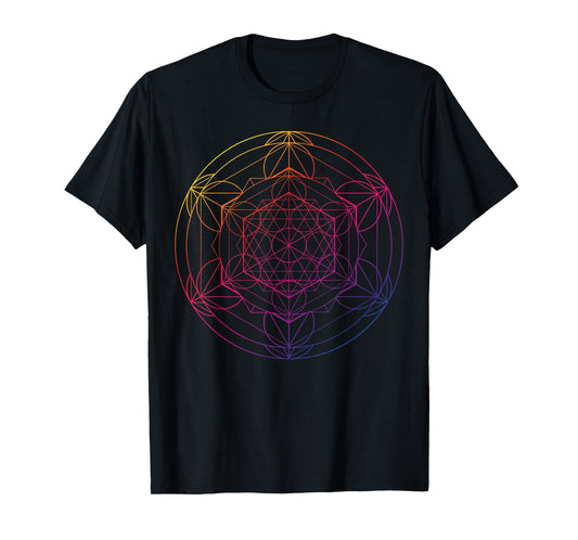 Sacred Geometry for a Spiritual Zen Gothic Mandala T-Shirt