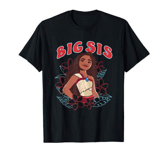 Disney Moana 2 Big Sis Oceania Floral Princess T-Shirt