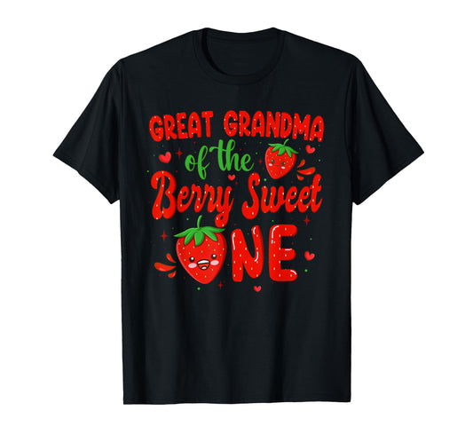 Great Grandma Of The Berry Sweet One 1St Birthday Strawberry T-Shirt