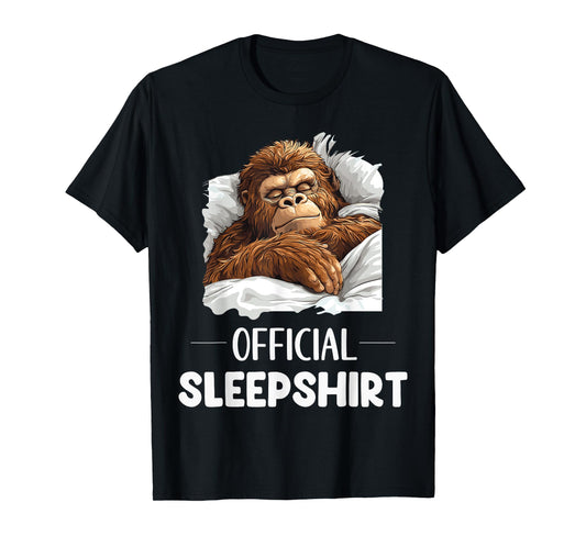 Official Sleepshirt Sleeping Bigfoot Sasquatch Lovers Pajama T-Shirt