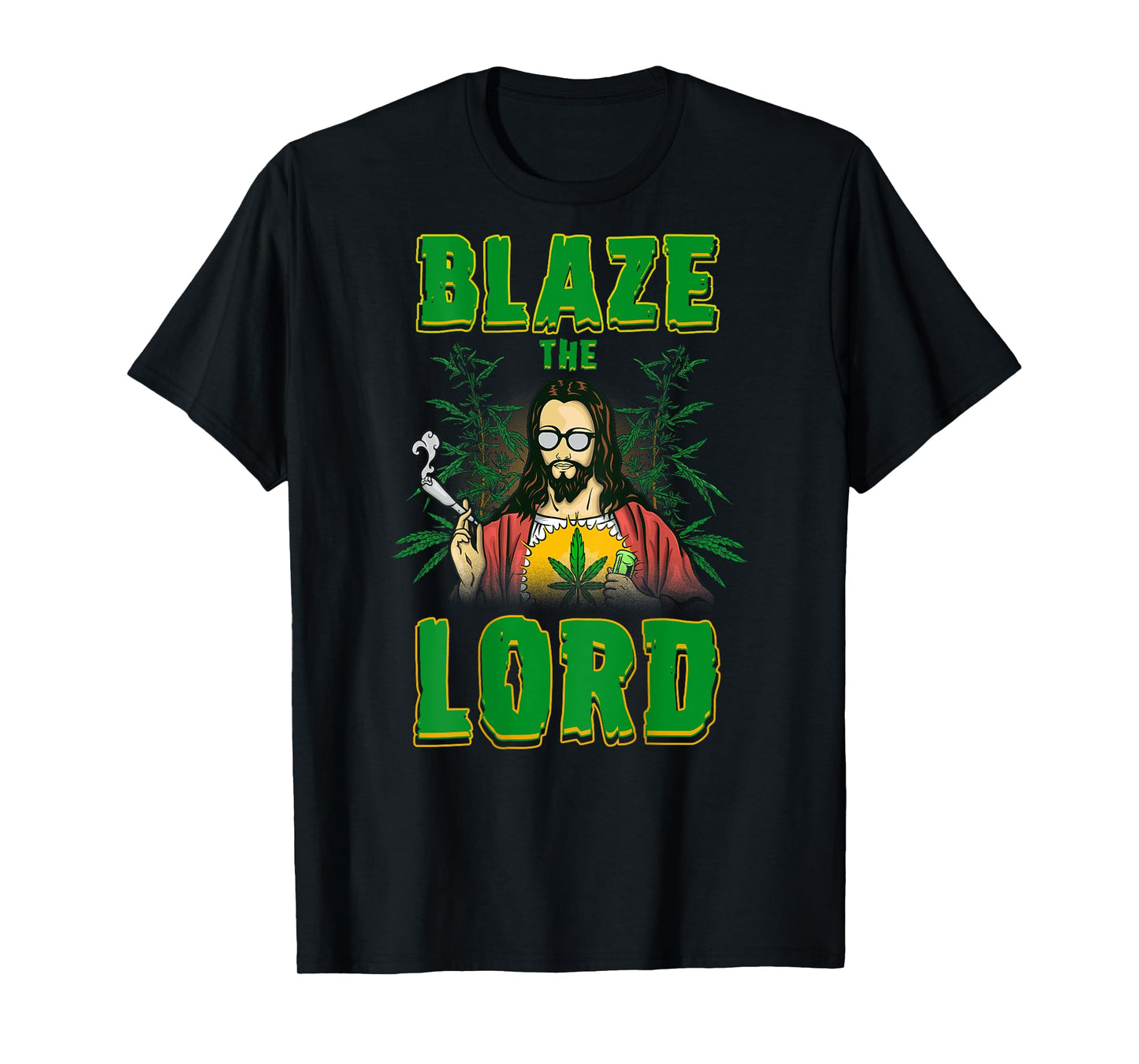 CBD Cannabis Jesus Shirt Blaze The Lord Funny AF 420 Weed