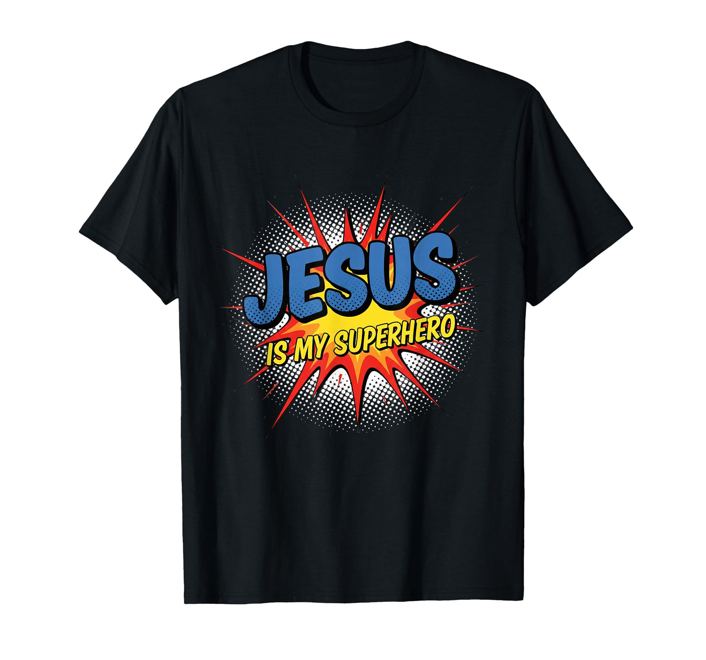 Christian Jesus is My Superhero Comic Pop Art T-Shirt