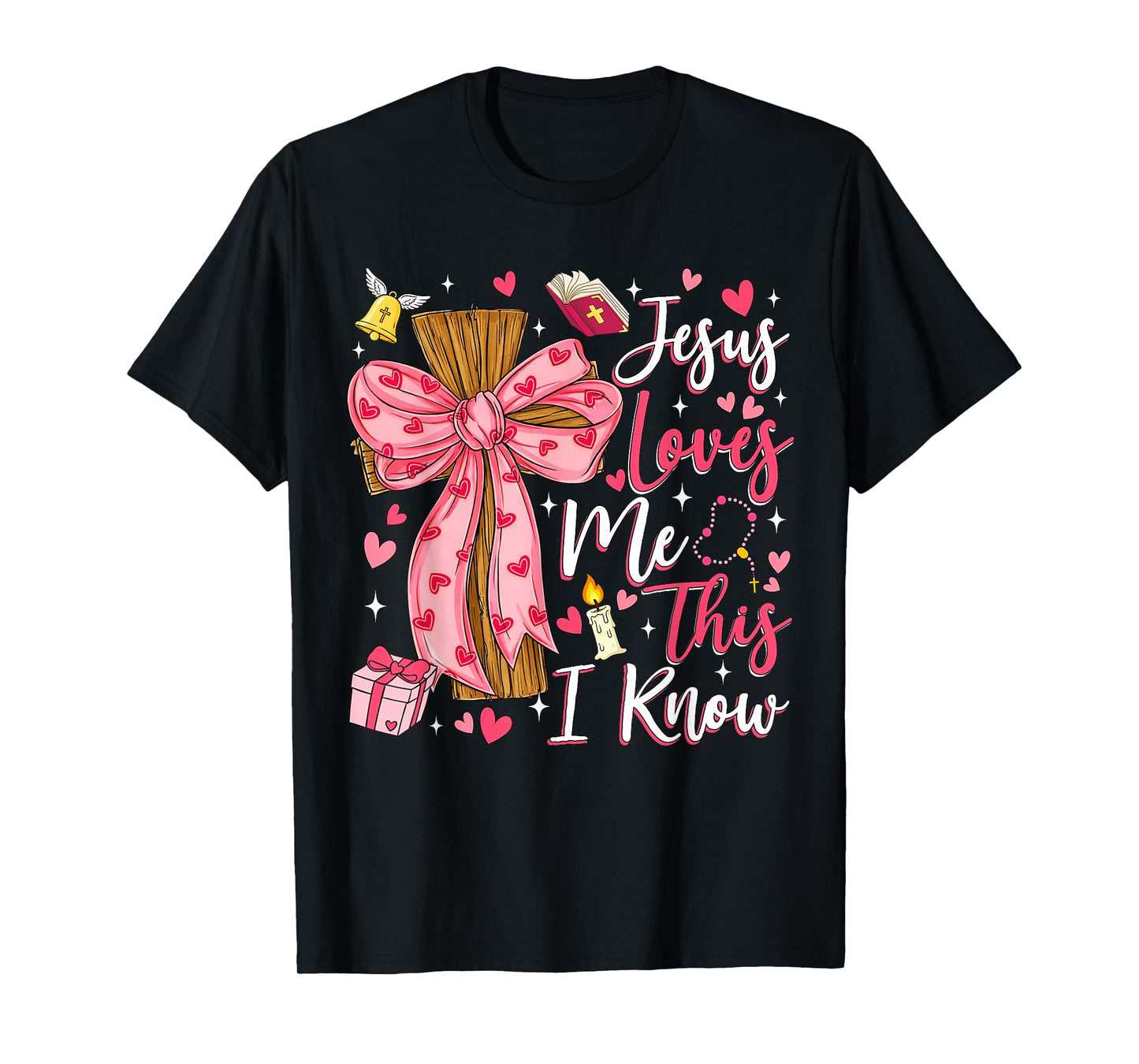 Jesus Loves Me This I Know God Religious Christian Valentine T-Shirt