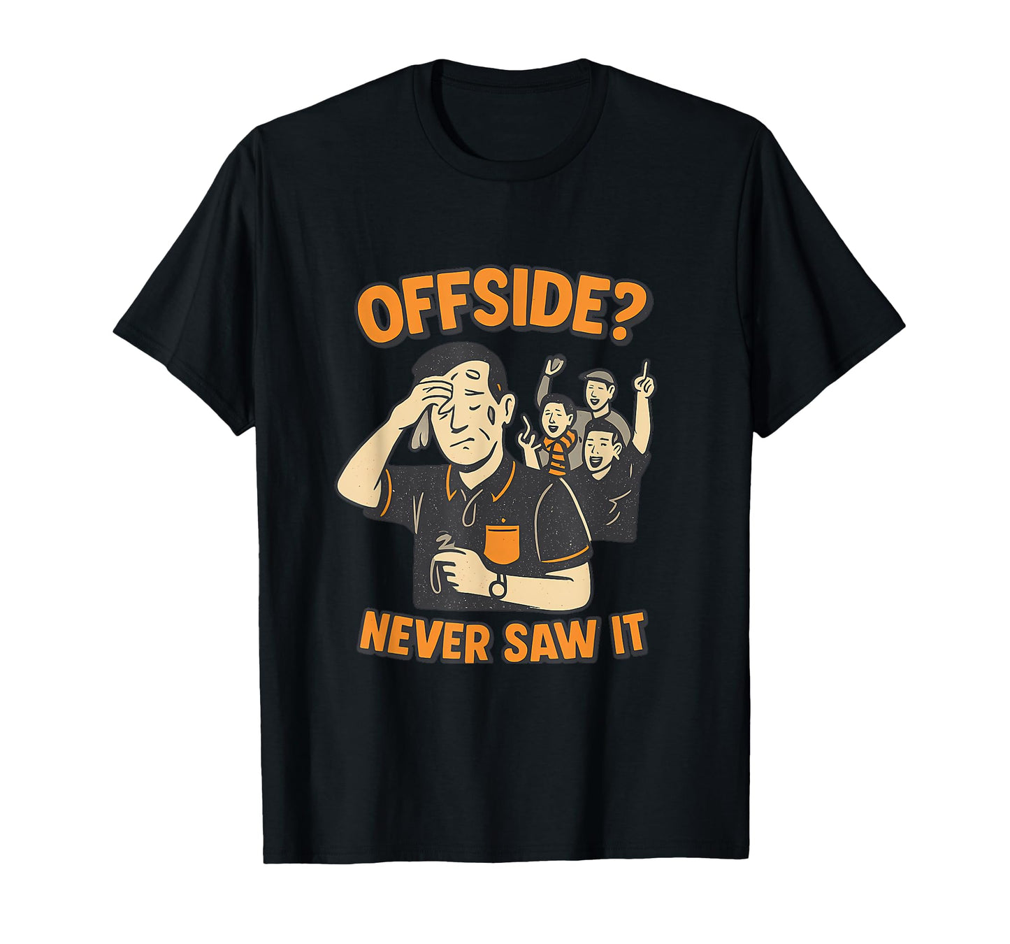 Retro Soccer Fan Offside Never Saw It Graphic T-Shirt