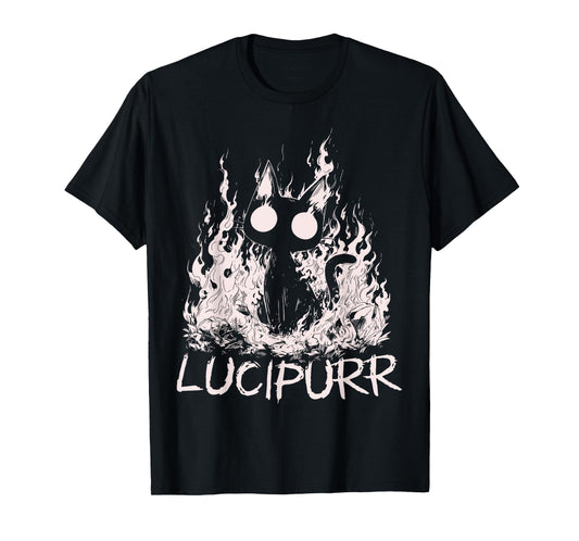 Lucipurr Cat Lover Lucifer Baphomet Demon Kitty T-Shirt