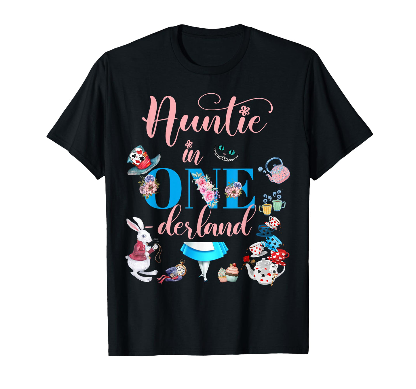 Alice in ONEderland Family Auntie Of The Birthday Girl T-Shirt