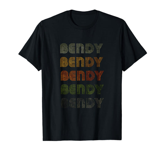 Love Heart Bendy Tee Grunge Vintage Style Black Bendy T-Shirt