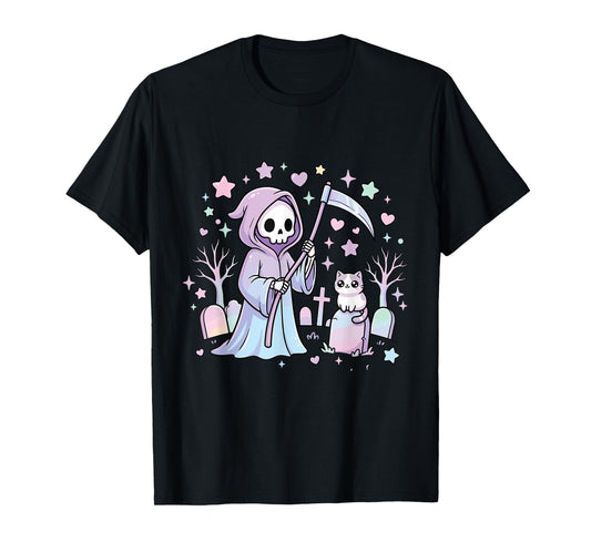 Skeleton Skull Cat T-Shirt