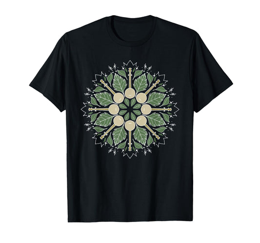 Banjo Mandala Bluegrass, Mindfulness & Nature Graphic T-Shirt