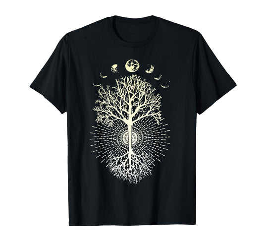 Phases of the Moon Tree of Life Mindfulness T-Shirt