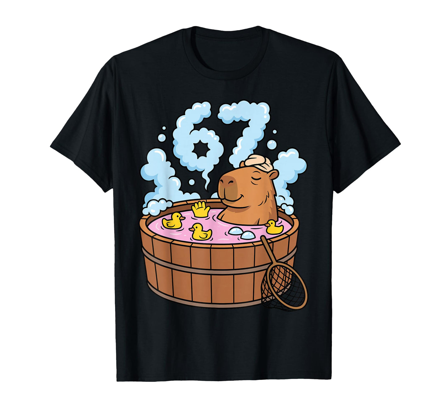Capybara Bath Tub 67 Relaxed Funny Meme Animal T-Shirt