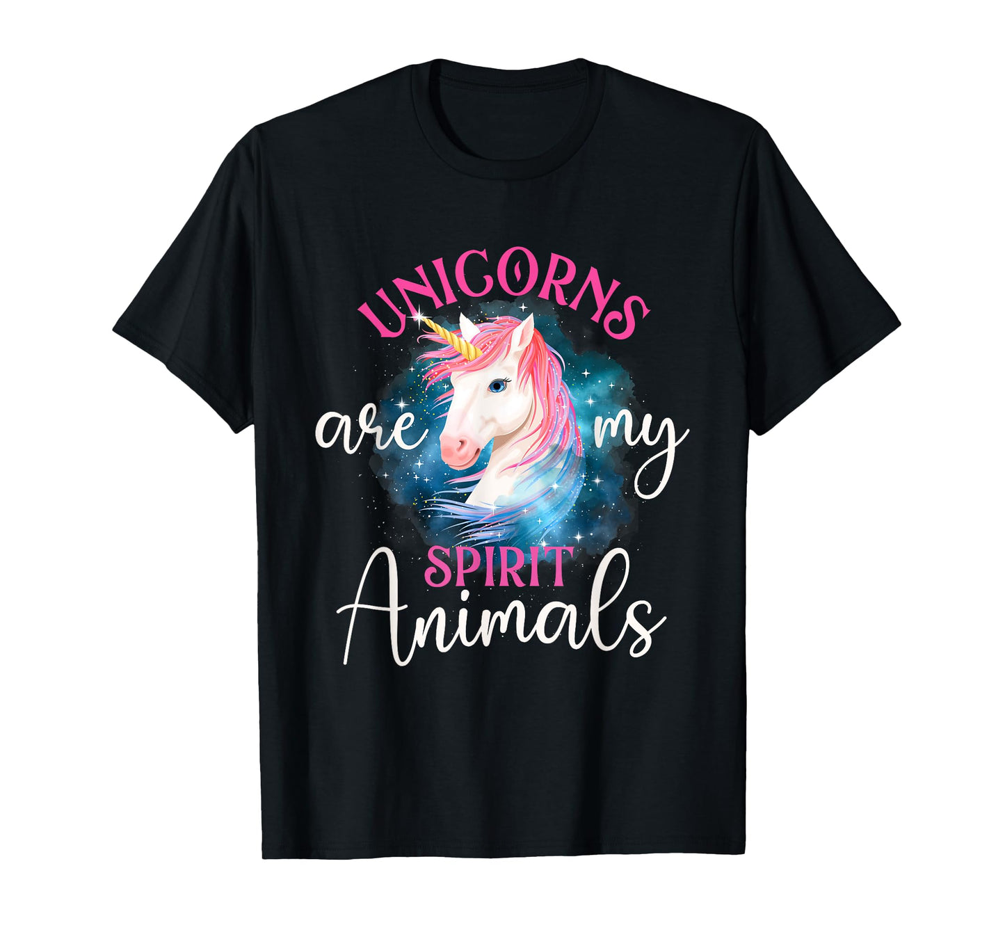 Unicorns Are My Spirit Animals - Rainbow Unicorn T-Shirt