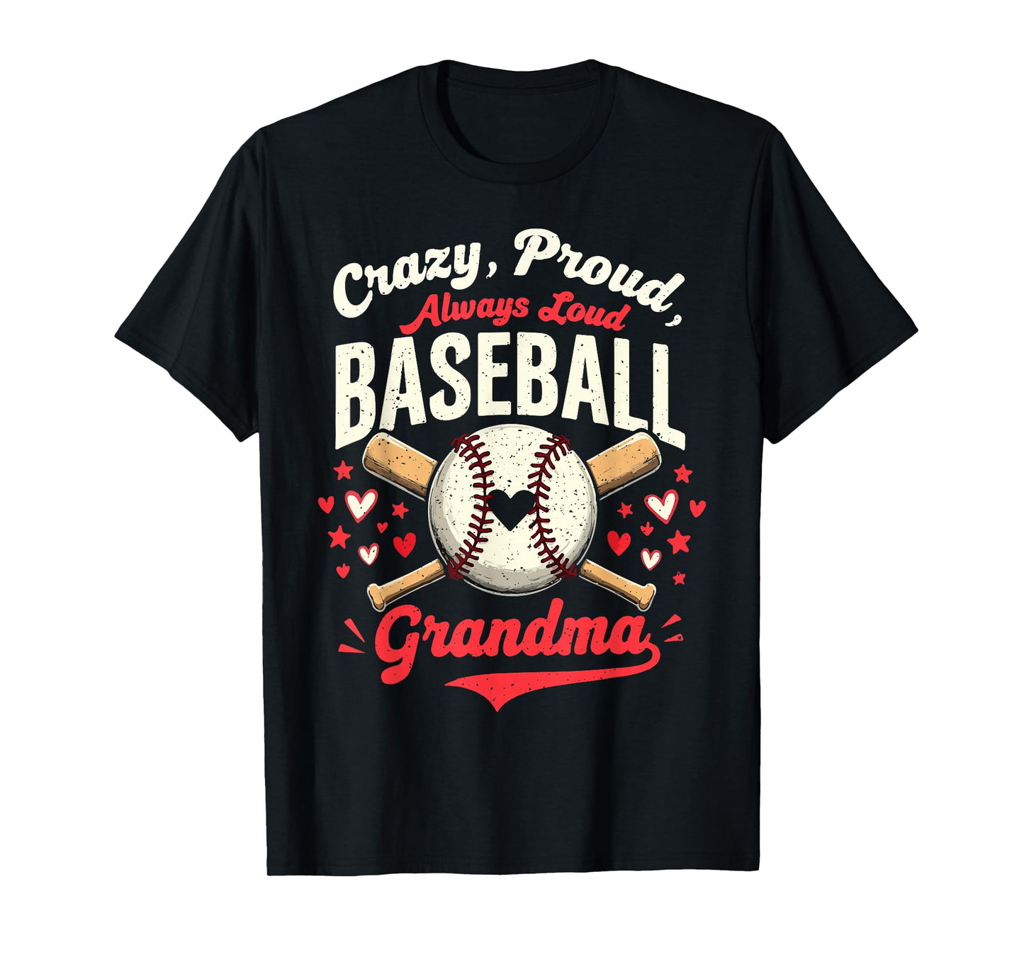 Proud Grandma for Women Happy Mother's Day Baseball Grandma T-Shirt