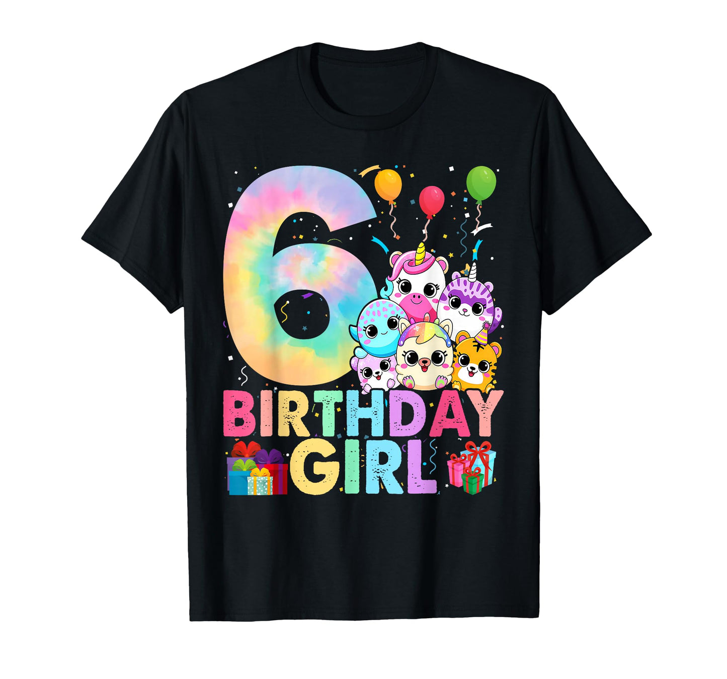 Birthday Girl 6th Birthday Squish Squad Mallow T-Shirt