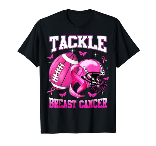 Tackle Breast Cancer Awareness American Football Womens T-Shirt
