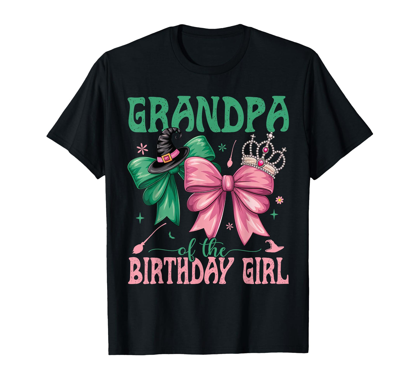 Grandpa of The Birthday Girl Matching Witch Family Bday Part T-Shirt