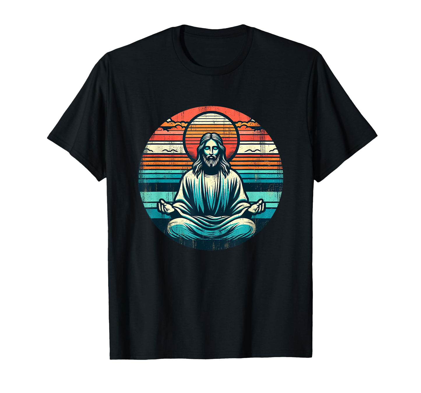 Meditating Jesus Vintage Inspiring Empowering Spirituality T-Shirt