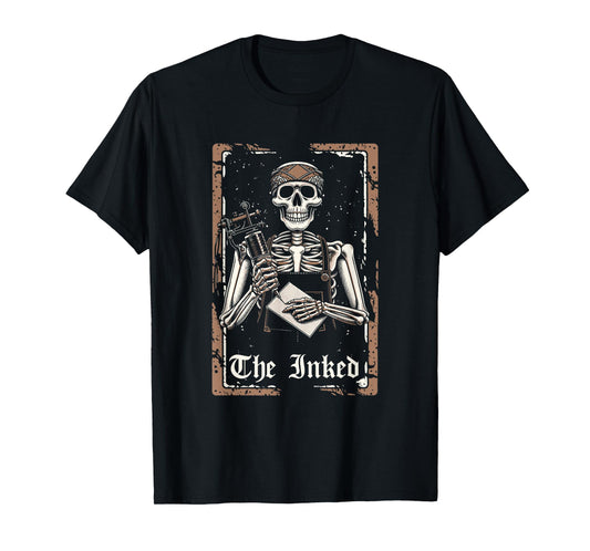 Tattoo Artist Tattooist Tattoos - Skeleton Tarot Card T-Shirt